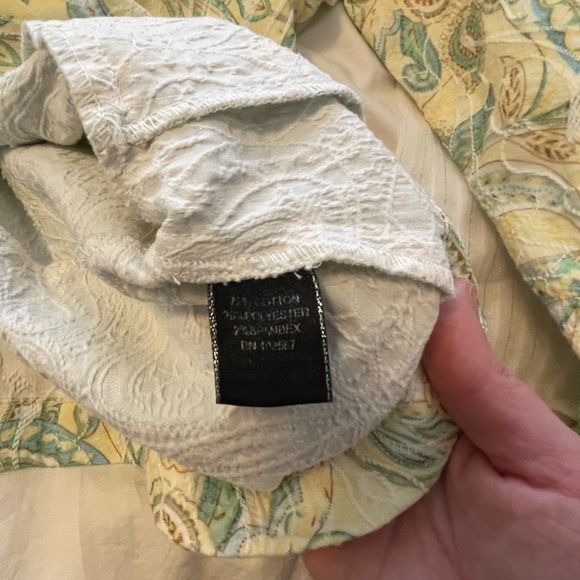 Analogy Petite Women's Jacket Paisley Print | Color: Blue/Yellow | Size: XS/S - Picture 3 of 6